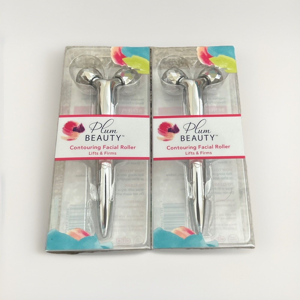 2-Plum Beauty Contouring Facial Roller Lifts & Firms Reduces Puffiness Skin Care